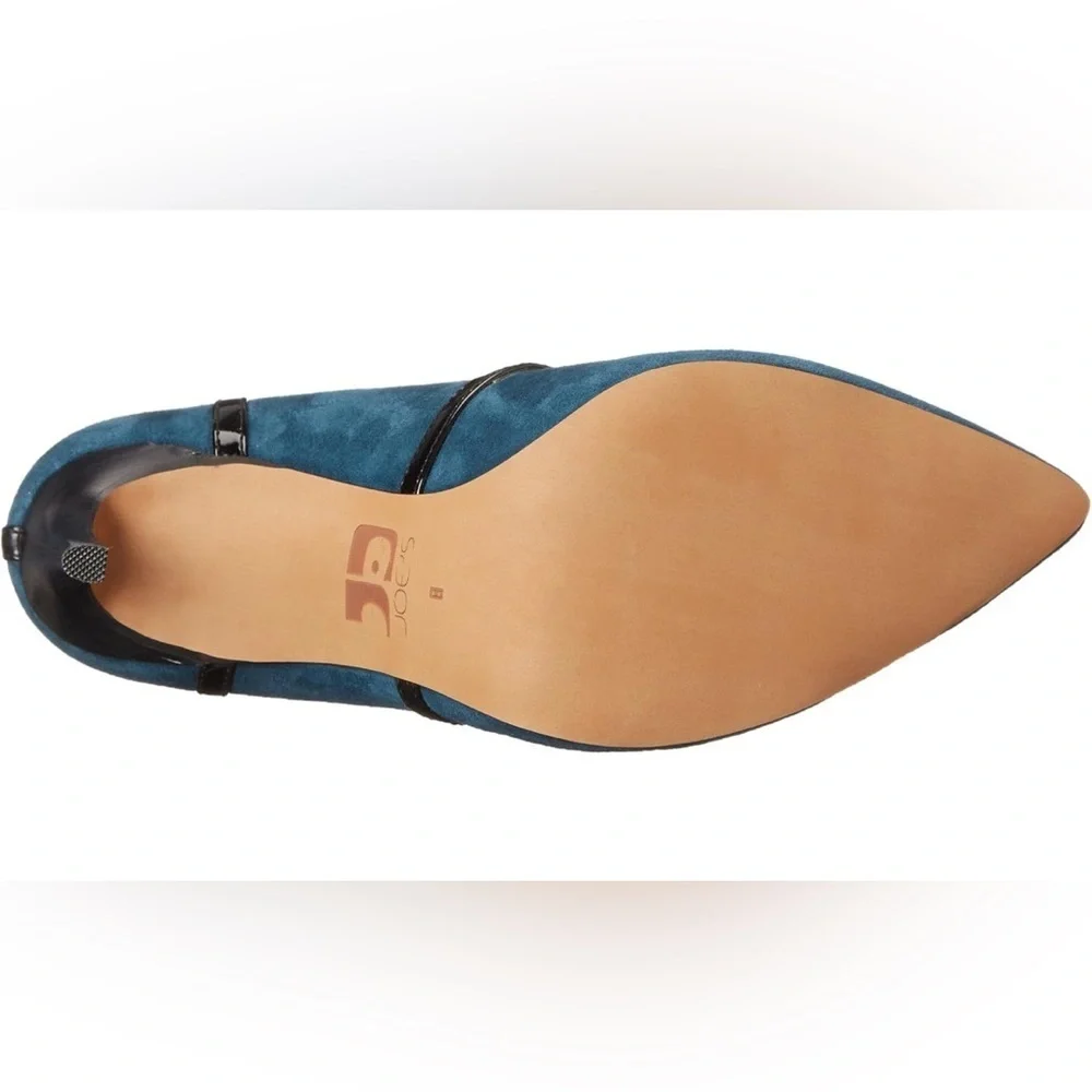 Joe's Jeans Women's Gadget Dress T-Strap Pump, Blue Suede 9